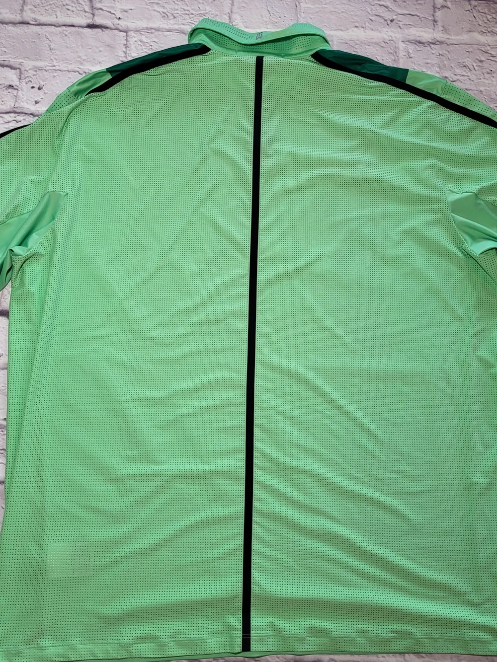 Nike Tiger Woods Golf Polo Shirt Dri-Fit Green XXL Vented Embroidered Stretchy